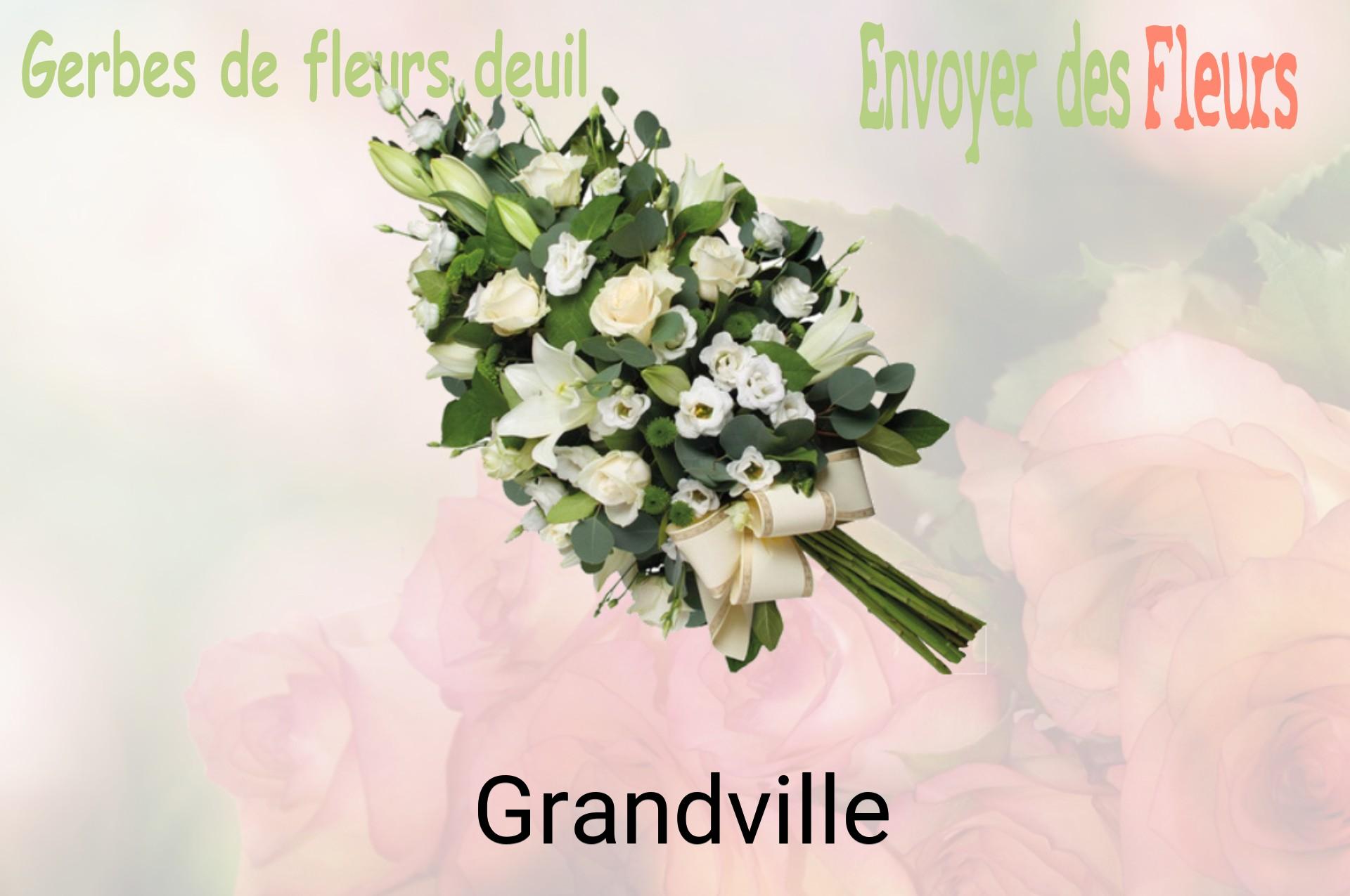Gerbe de fleurs de deuil livrée à Grandville